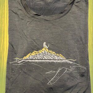 Icebreaker Tech Lite T-shirt - Blue Whale Berg Graphic